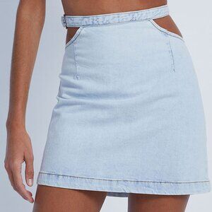 WeWoreWhat Denim Wrap Skirt NWT Size Large